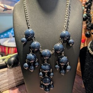 Elegant Blue Beaded Necklace